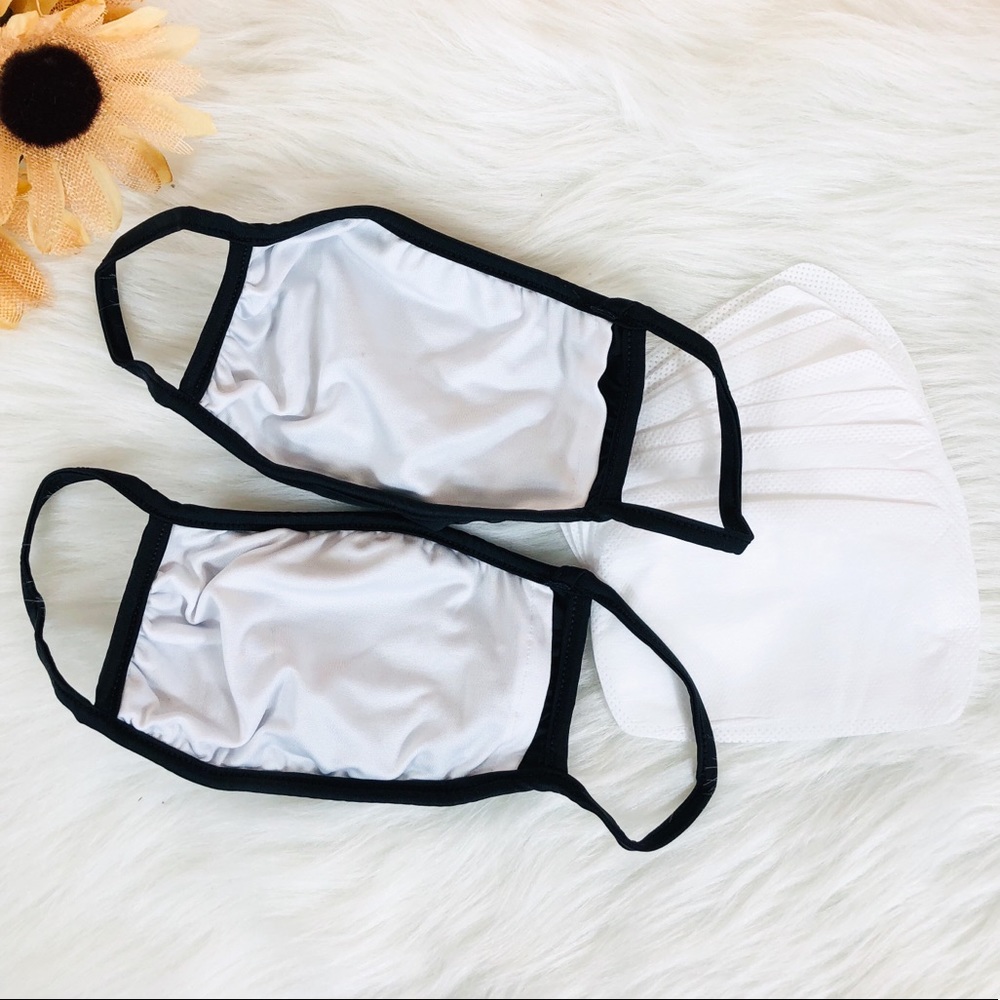 5 PACK‼️10 washable face mask 50 air filters- mask - Picture 2 of 2